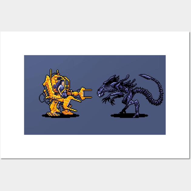 Power-Loader Vs Alien Queen Wall Art by Spykles